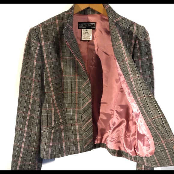 Vintage Gray and Pink Power Blazer - Picture 3 of 8